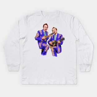 The Louvin Brothers - An illustration by Paul Cemmick Kids Long Sleeve T-Shirt